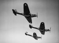 Asisbiz Fairey Battle I RAF 218Sqn HAJ K9353 with HAB K9324 and HAD K9325 over France 1940 IWM C444