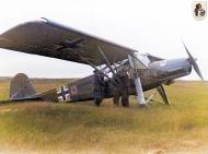 Asisbiz Fieseler Fi 156 Storch 4.H12 H1+OM landed in a field Ostfront autumn swastika was removed eBay 1941 01