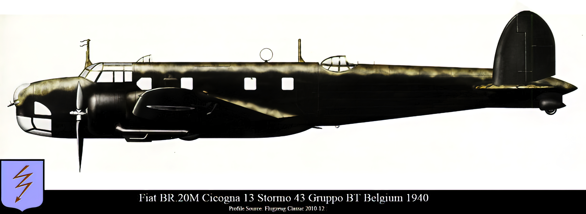 Regia Aeronautica Fiat BR.20M Cicogna 13 Stormo BT 43 Gruppo Belgium 1940 0B
