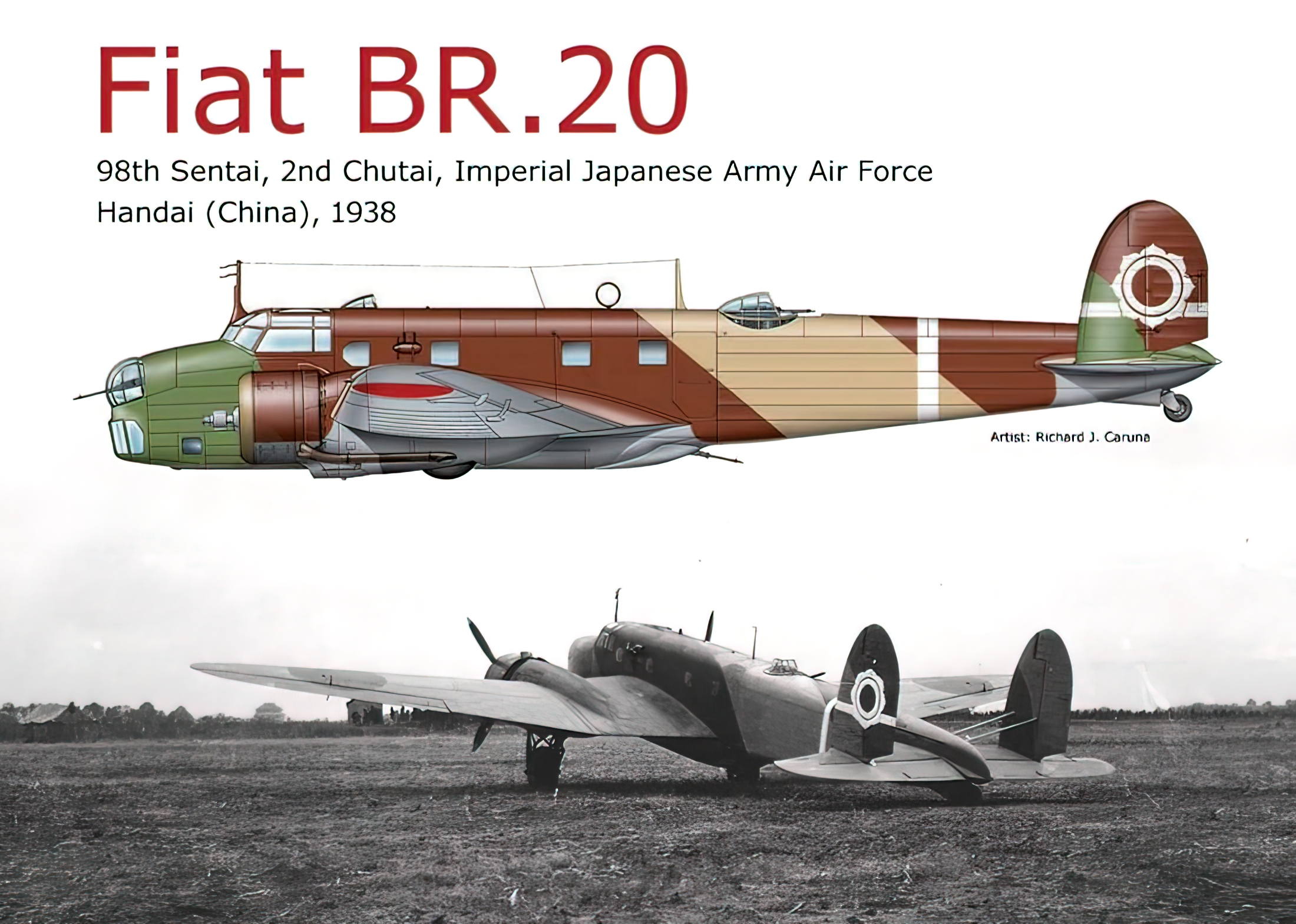 Fiat Br20 Ruth Imperial Japanese Army Air Force 98th Sentai 2 Chutai Manchuria Summer 1938 0A