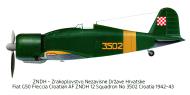 Asisbiz Fiat G50 Freccia Croatian AF ZNDH 12 Squadron No 3502 Croatia 1942 43 0B