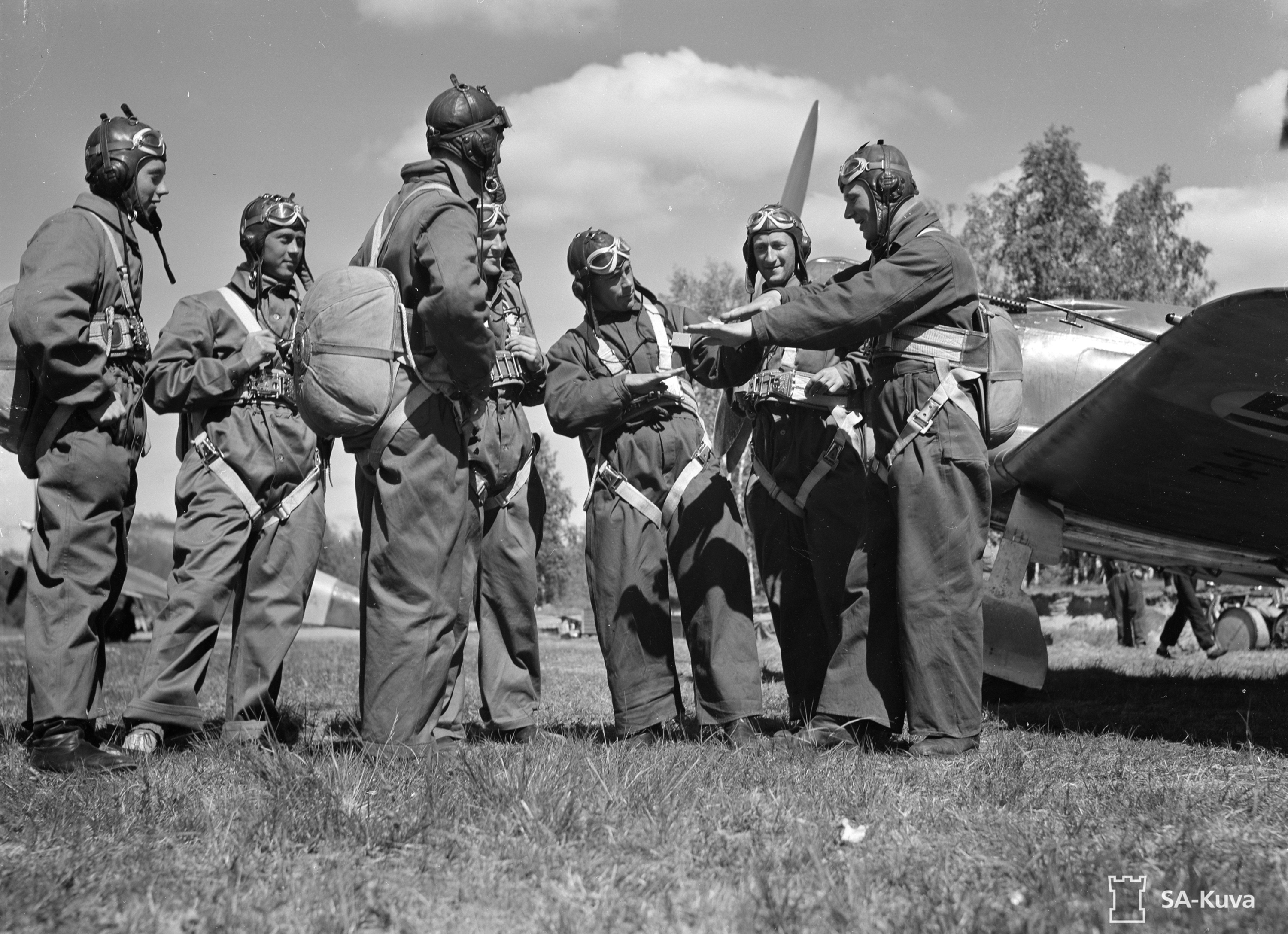 Fiat G50 Freccia FAF pilots at Joroinen Airport 25th Jun 1941 21077