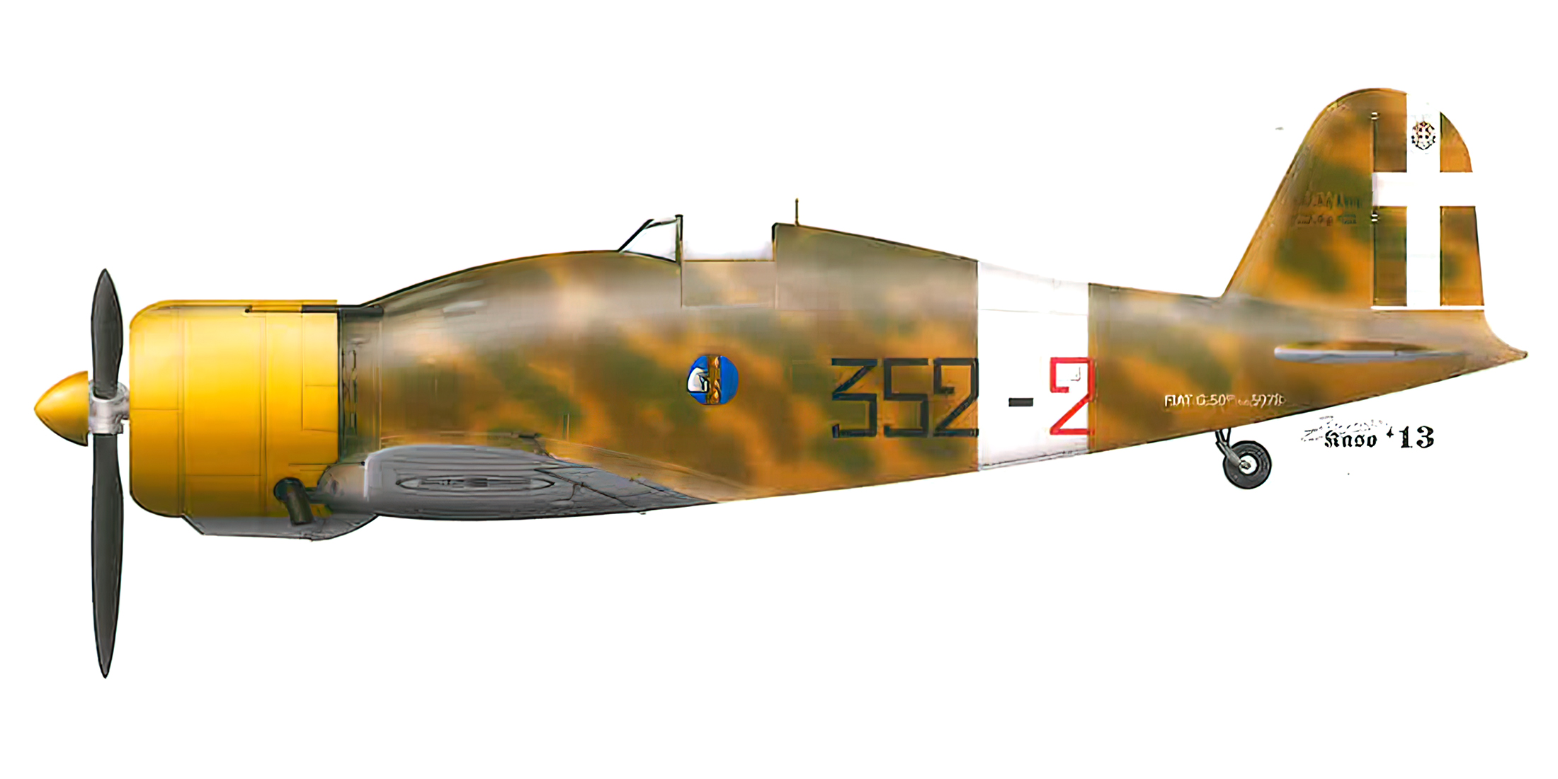 Fiat G50 Freccia 20 Gruppo 352 Squadriglia 352 2 Lybia 1941 0A