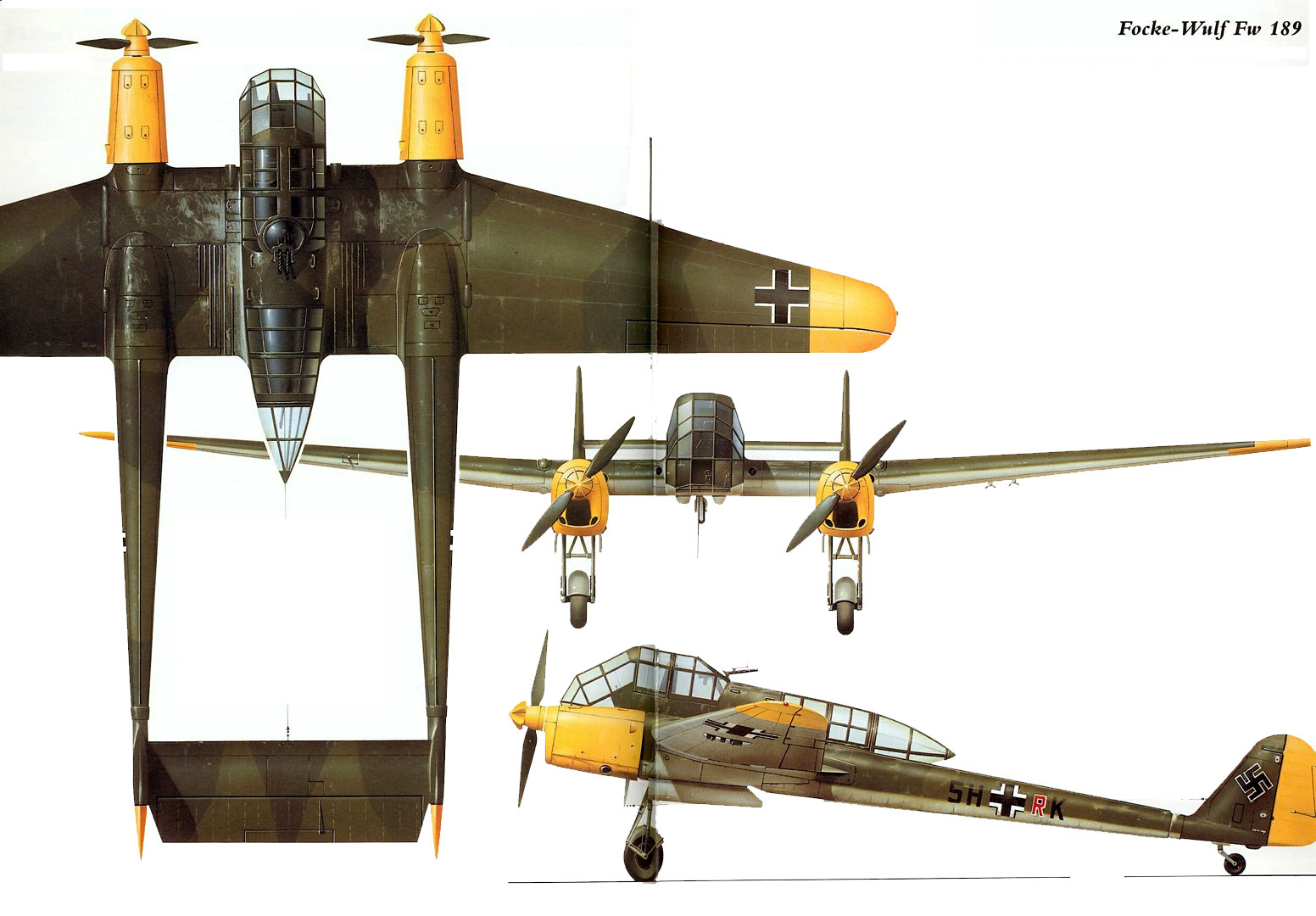 Focke Wulf Fw 189 NAG16 5H+RK Germany 1945 0C
