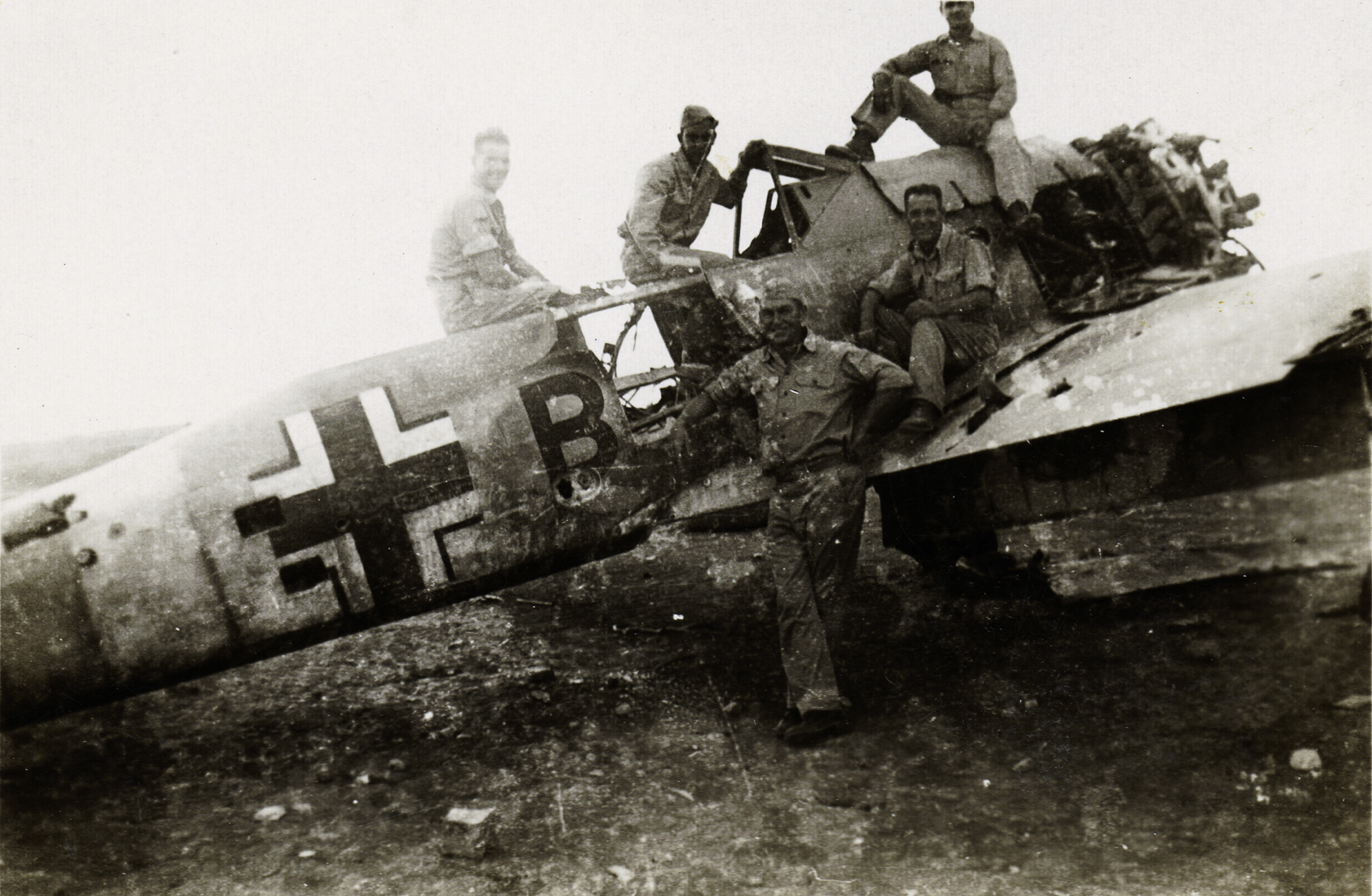 Focke Wulf Fw 190A possibly beloning to Schlachtgeschwader 2 coded red B Lecco Italy 1944 01
