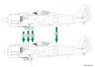 Asisbiz Art technical drawing Focke Wulf Fw 190A7 and A8 comparison profile line drawing Wiki 0A