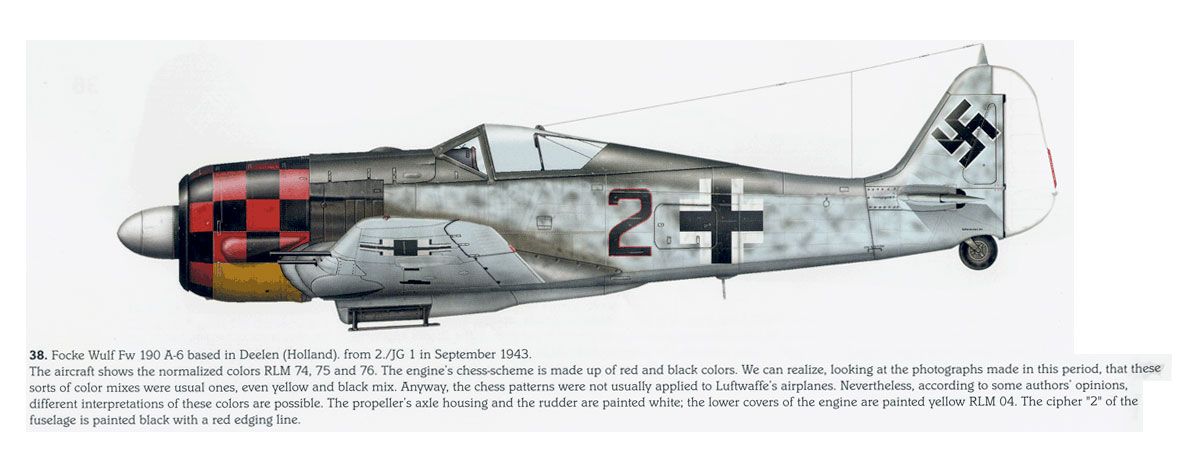 Focke Wulf Fw 190A6 2.JG1 Black 2 Deelen Holland 1943 0A