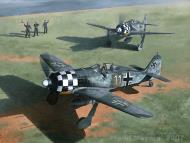 Asisbiz Art painting Focke Wulf Fw 190A6 1.JG1 White 11 Georg Schott Deelen Holland 1943 01