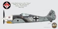 Asisbiz Focke Wulf Fw 190A4 1.JG1 White 10 Fritz Husser Deelen Netherlands May 1943 0A