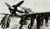 Asisbiz Focke Wulf Fw 190A7 Stab I.JG1 aircraft being pushed back Dortmund 1944 01