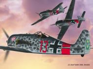 Asisbiz Art painting Focke Wulf Fw 190A7 6 Staffel II.JG1 Red 13 Heinz Bar WNr 431007 Germany 1944 01