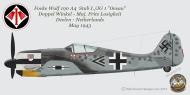 Asisbiz Focke Wulf Fw 190A4 Stab I.JG1 Doppel Winkel Fritz Losigkeit Deelen Netherlands May 1943 0A