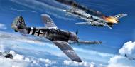 Asisbiz Focke Wulf Fw 190A8R2 5.JG4 White 1 attacking USAAF 8AF B 17Gs artwork 0A