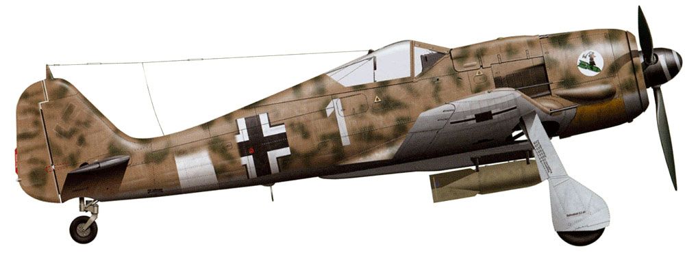 Focke Wulf Fw 190F8 1.SG4 White 1 unknown pilot Italy 1944 0A