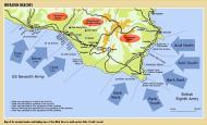 Asisbiz Artwork showing a map of the Allied landings in Sicily July 1943 0A