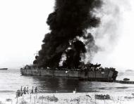 Asisbiz US Navy LST 158 burning at Blue Beach east of Licata on the morning of 11 July 1943 02