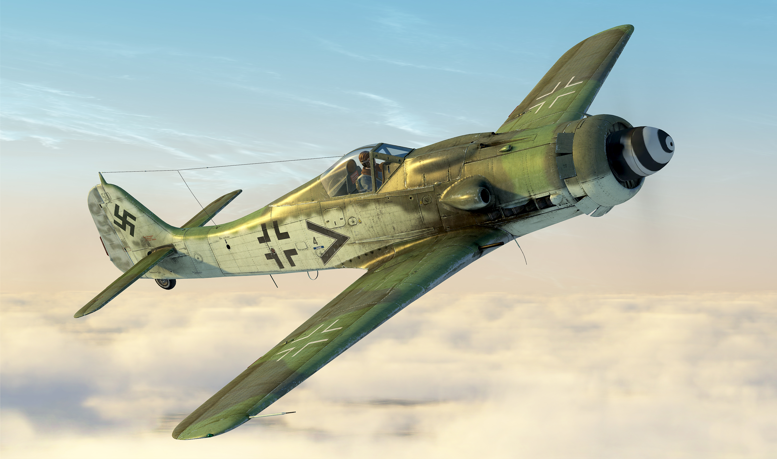 Focke Wulf Fw 190D9 Black Chevron 4 WNr 500xxx graphic rendition BOS 03