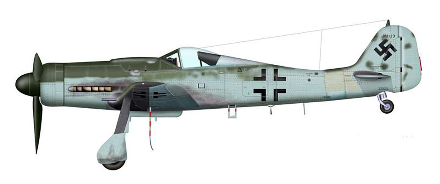 Focke Wulf Fw 190D9 WNr 211123 captured by Soviet troops Marienburg Mar 1945 0A