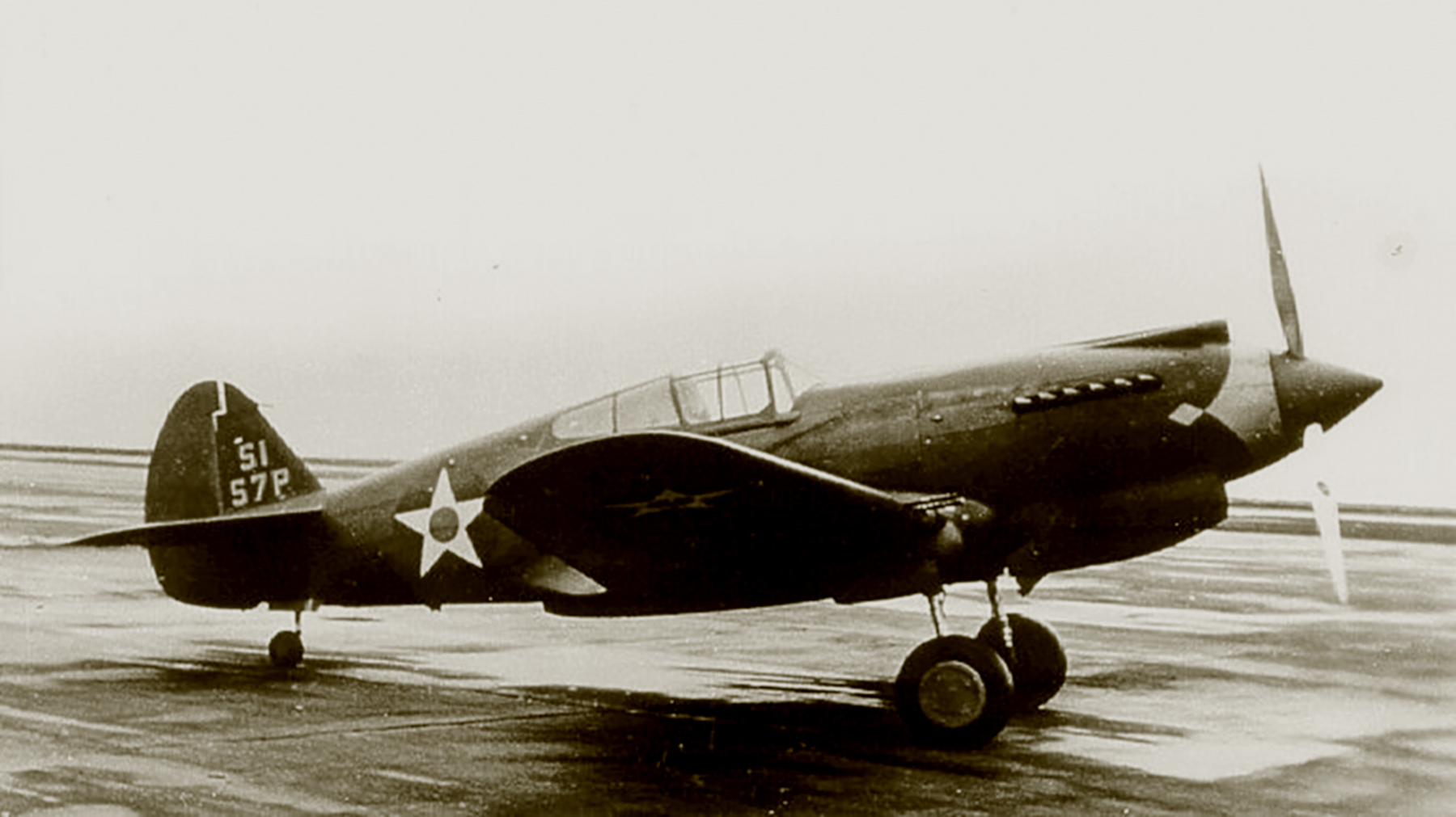 Curtiss P 40B Warhawk 57PG Yellow 51 probably at Windsor Locks Connecticut USA 1941 01