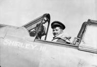 Asisbiz Curtiss Tomahawk MkIIB SAAF 5Sqn Lt R Pare in his Shirley III at LG 121 Egypt IWM CM2515