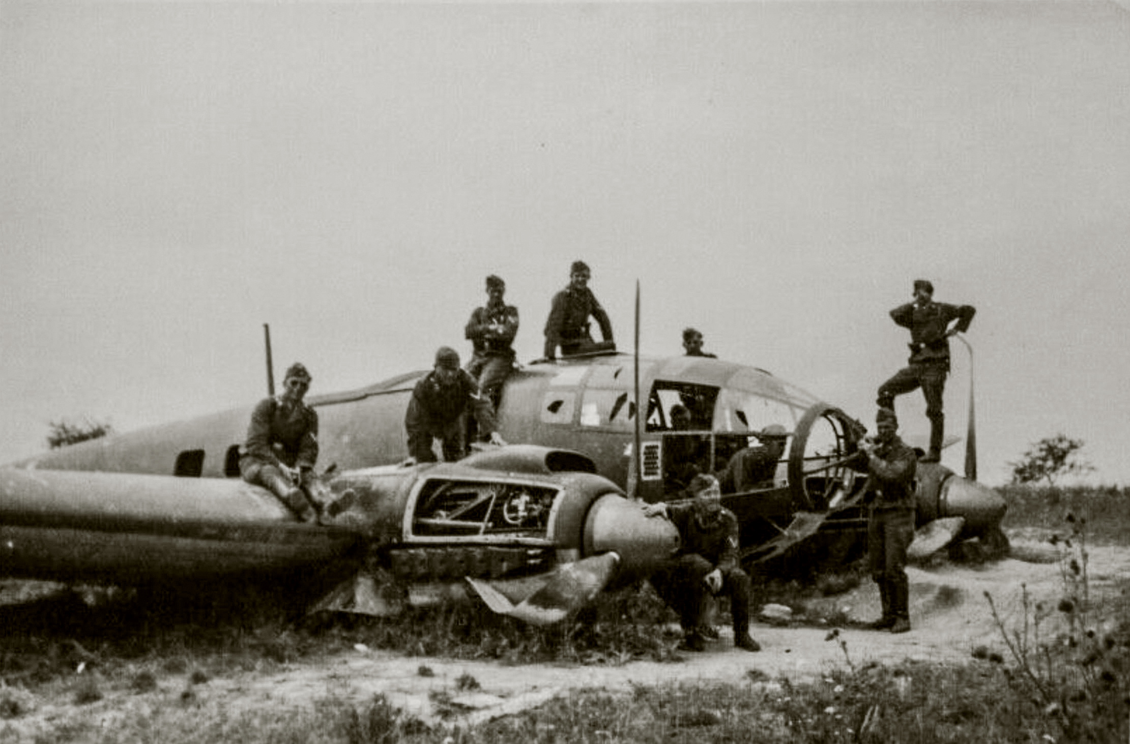 Heinkel He 111 belly landed eBay 01