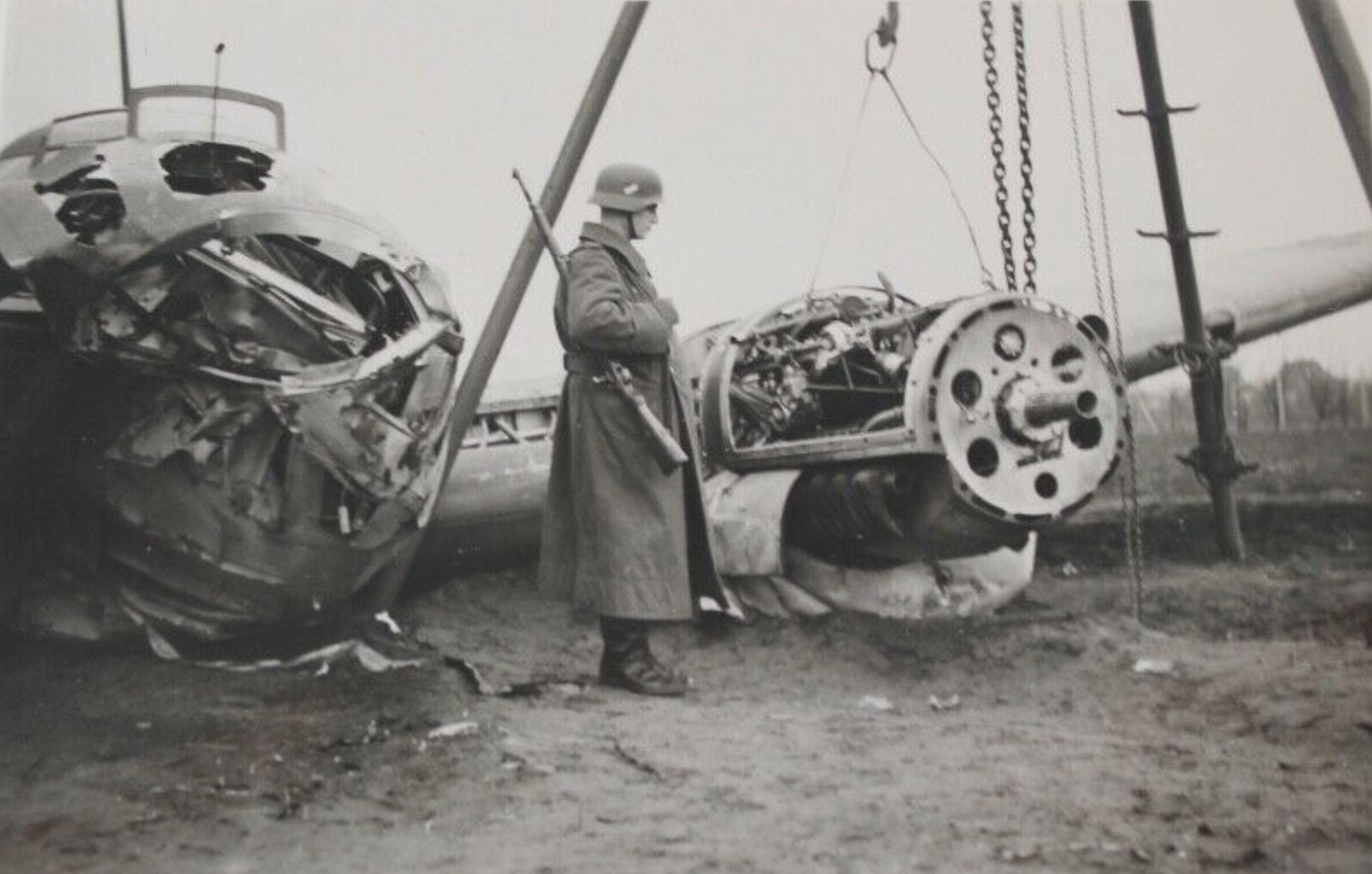 Heinkel He 111 unkown unit and location being salvaged eBay 01