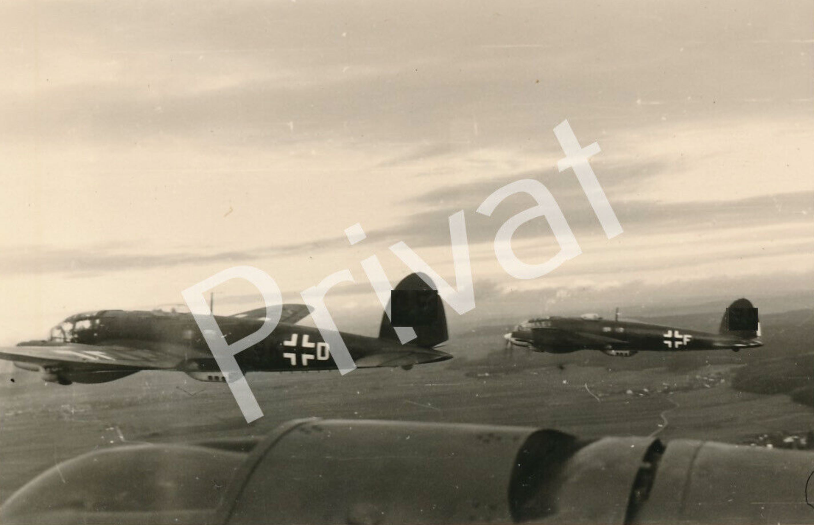 Heinkel He 111H 1.KG51 9K+DH and 9K+FH transit flight 1939 ebay 01