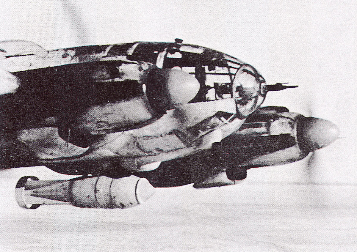 Ostfront Heinkel He 111H dropping a SC 1000 Demyansk Area Russia Feb 1942 01