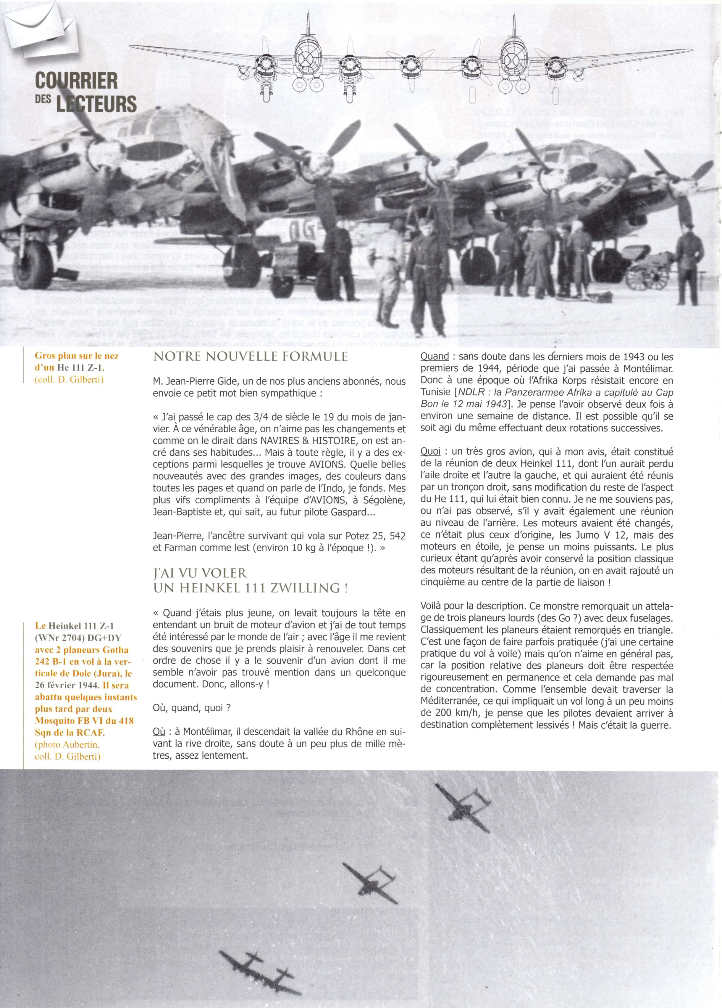 Heinkel He 115Z1 DG+DY WNr 2704 towing Gotha 242 B1 26th Feb 1944 Avions 187