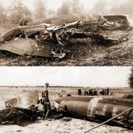 Asisbiz The wreckage of the He 111 bomber shot down with an I 16 ramming attack by Viktor Talalikhin 01