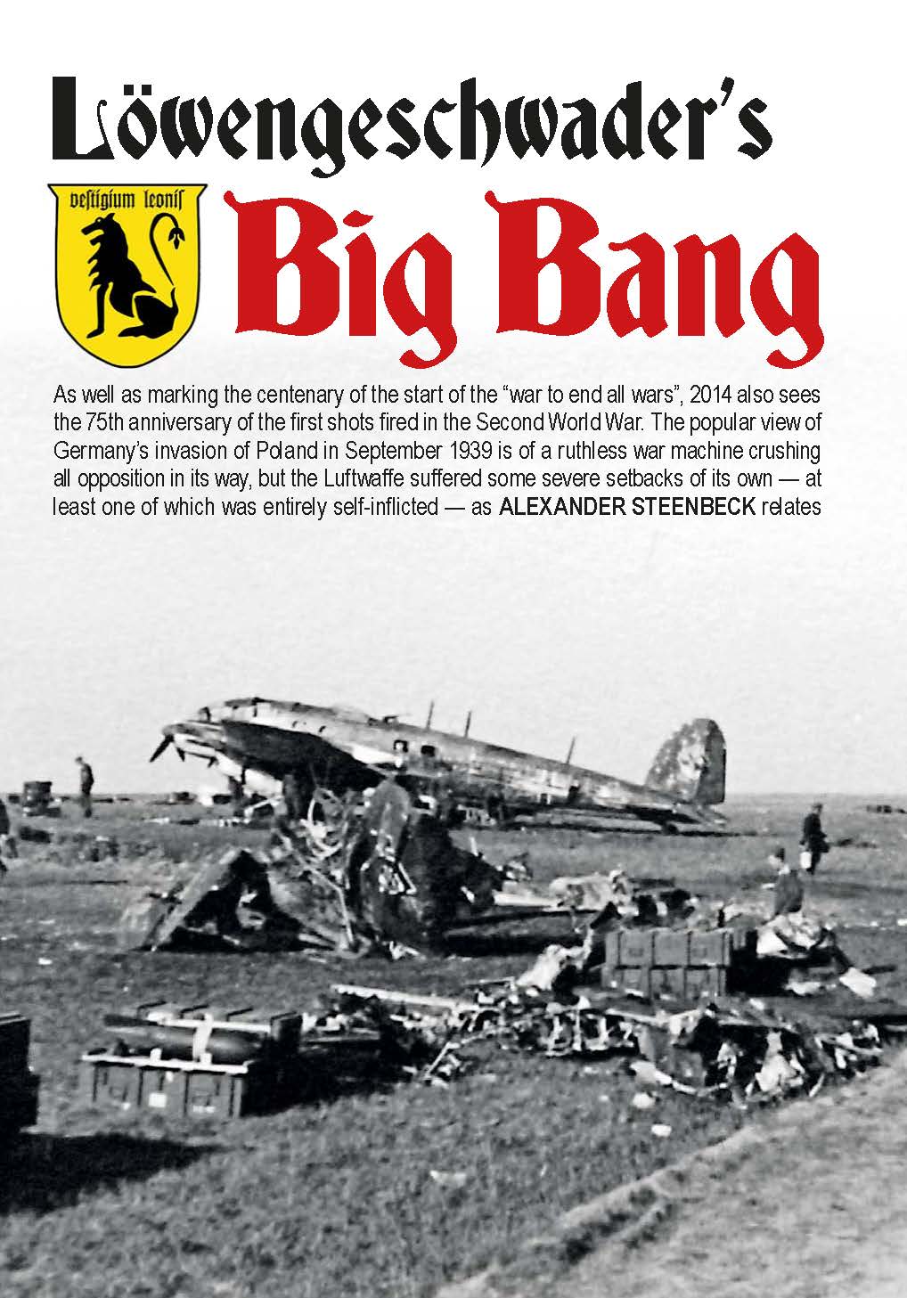 Lowengeschwaders Big Bang 1st Sep 1939 The Aviation Historian 2014 08 Page 40