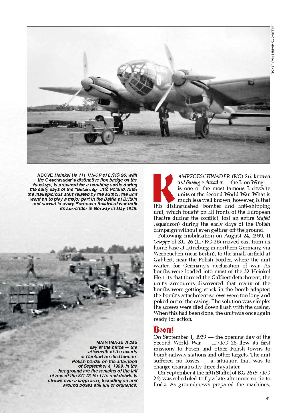 Lowengeschwaders Big Bang 1st Sep 1939 The Aviation Historian 2014 08 Page 41