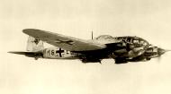 Asisbiz Ostfront Heinkel He 111H 7.KG27 1G+ER in flight over Russia winter camouflage 1941 01