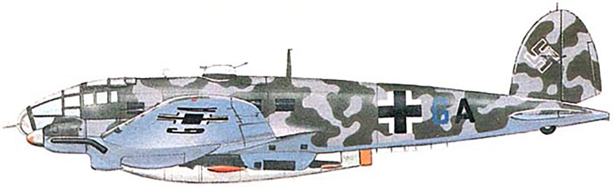 Heinkel He 111H22 Geschwader Stab KG3 5K+GA with V1 Holland July 1944 0E
