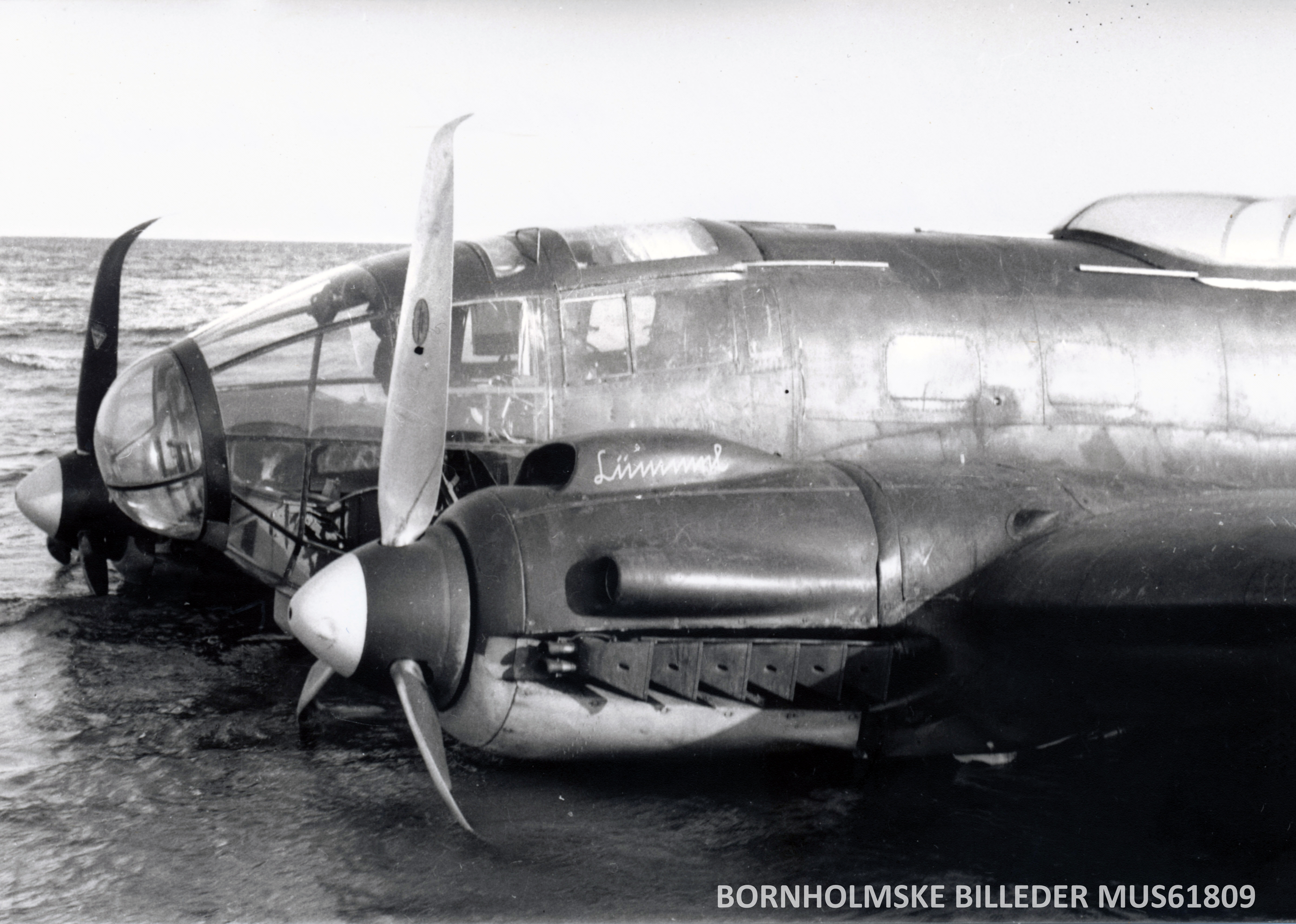 Heinkel He 111P 4.KG54 B3+LM belly landed Dammegard Denmark 21st Apr 1940 02