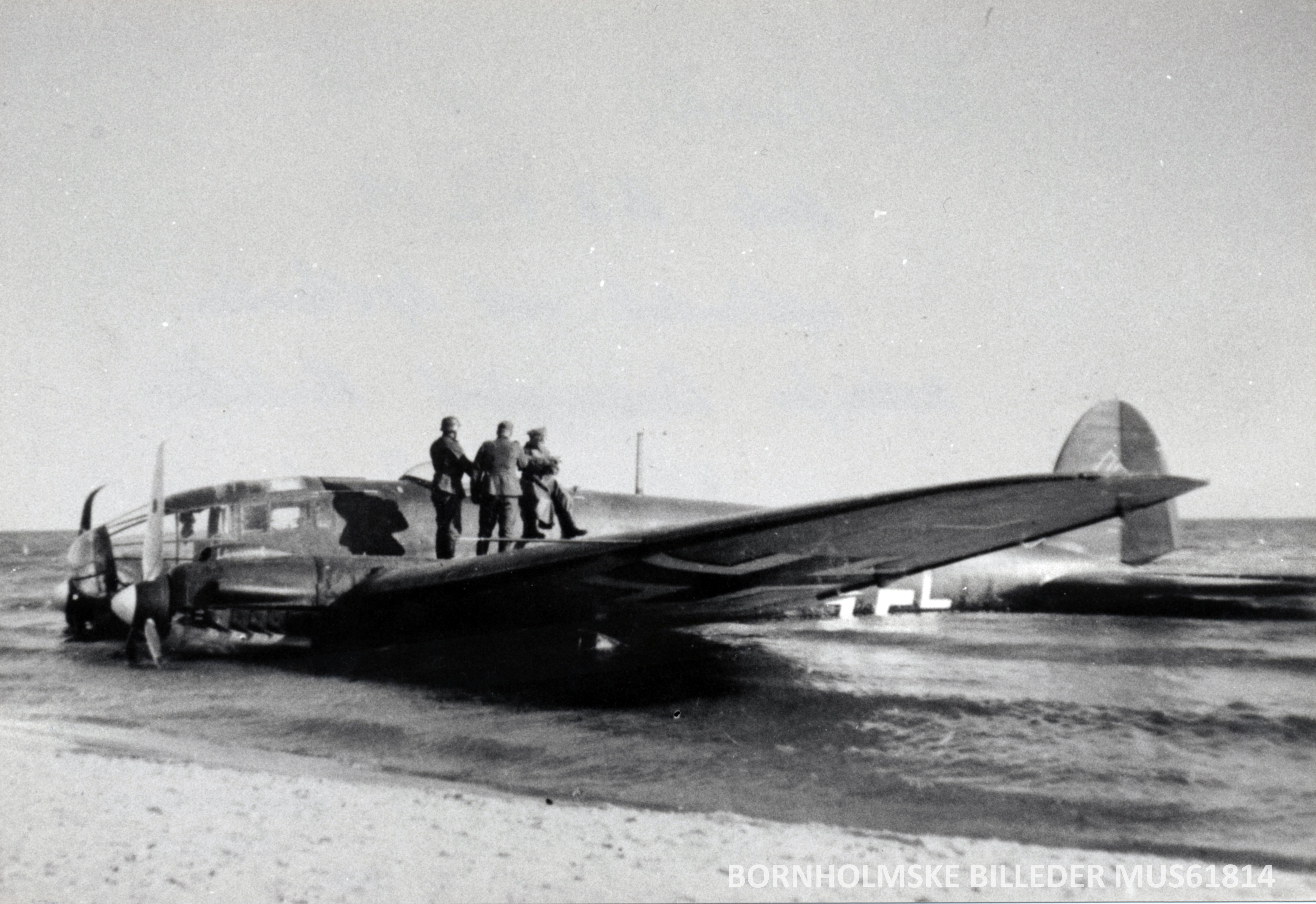 Heinkel He 111P 4.KG54 B3+LM belly landed Dammegard Denmark 21st Apr 1940 04