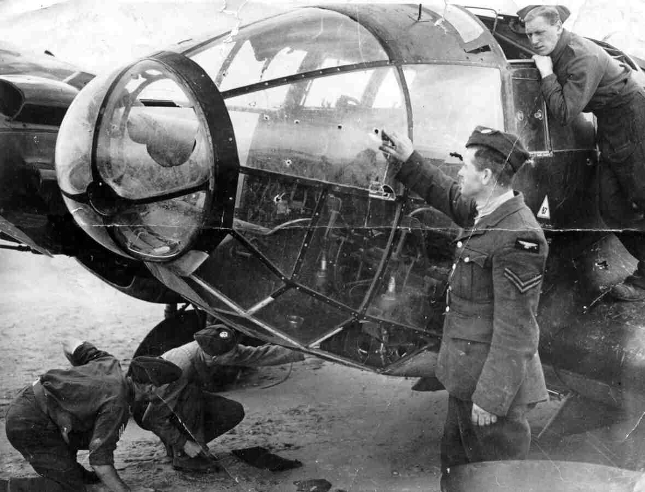 Heinkel He 111P 4.KG55 shot down by Spitfire Sgt Wall 602Sqn Bracklesham Bay 01