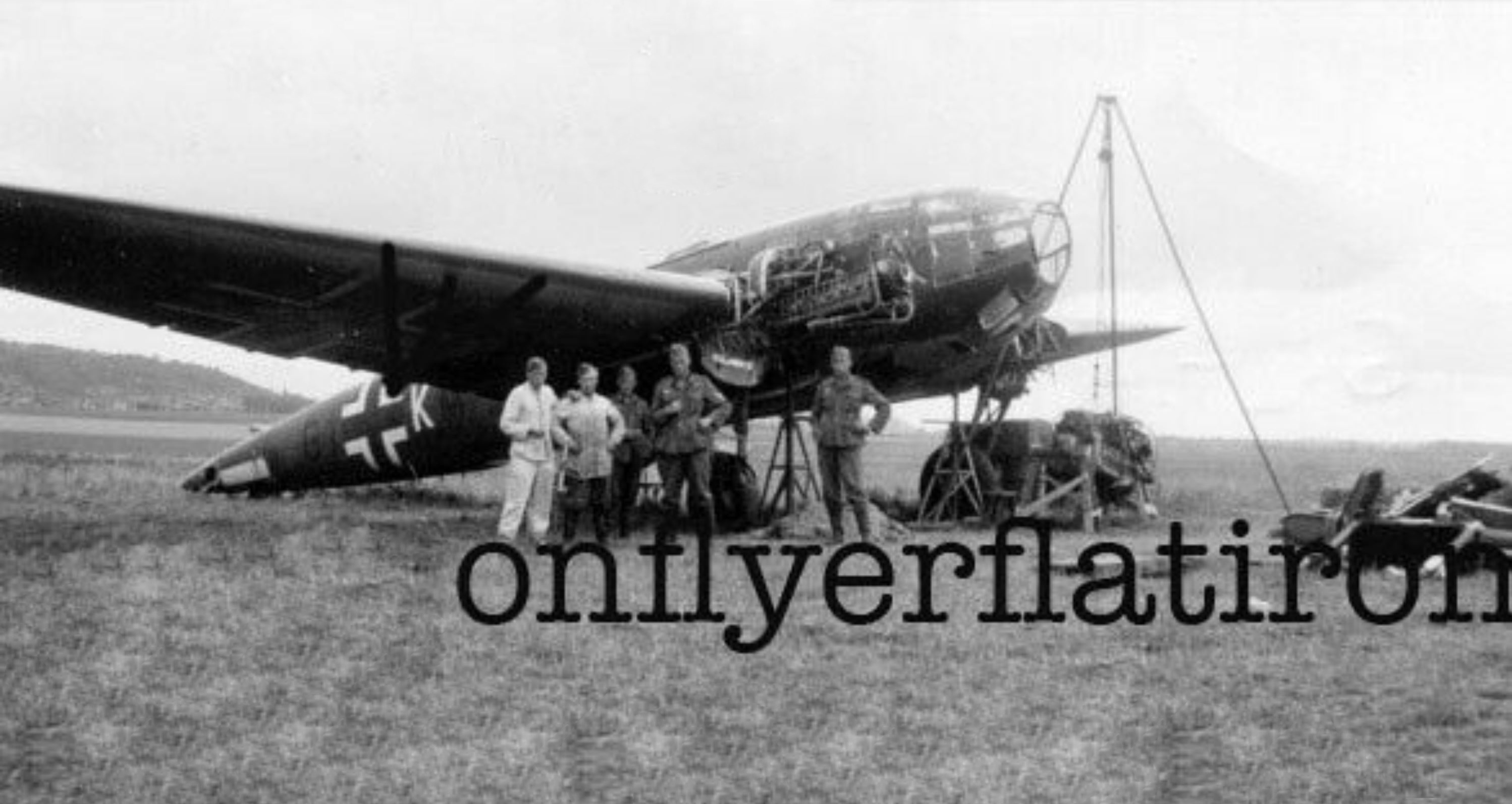 Heinkel He 111P1 4.KG55 G1+KM being salvaged France 1940 ebay 01