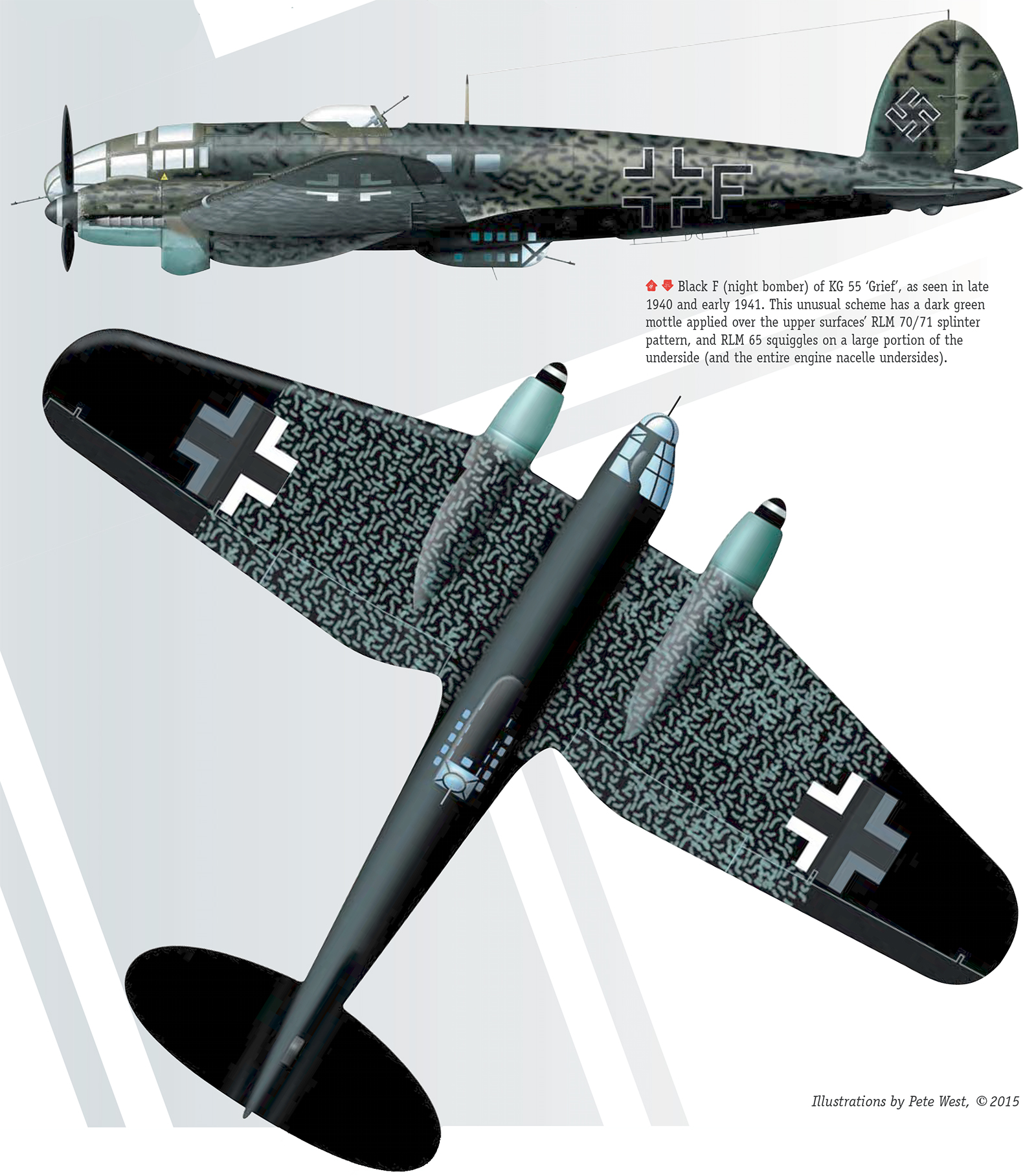 Heinkel He 111P2 KG55 Black F France 1940 0A