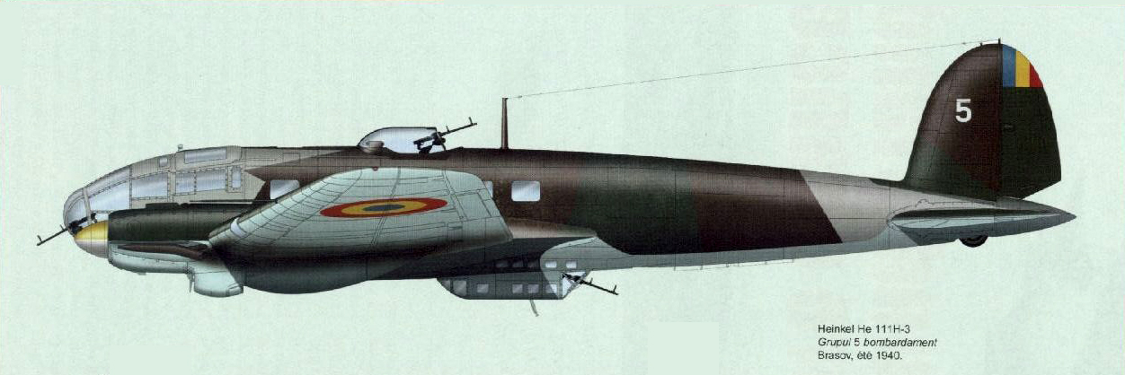 Heinkel He 111H3 RRAF White 5 Bessarabia 1940 0A