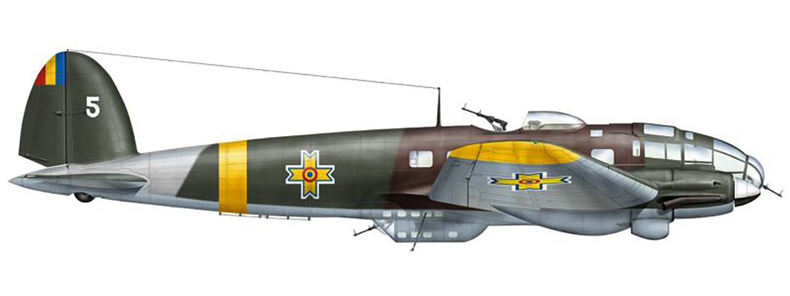 Heinkel He 111H3 RRAF White 5 Bessarabia 1941 0A