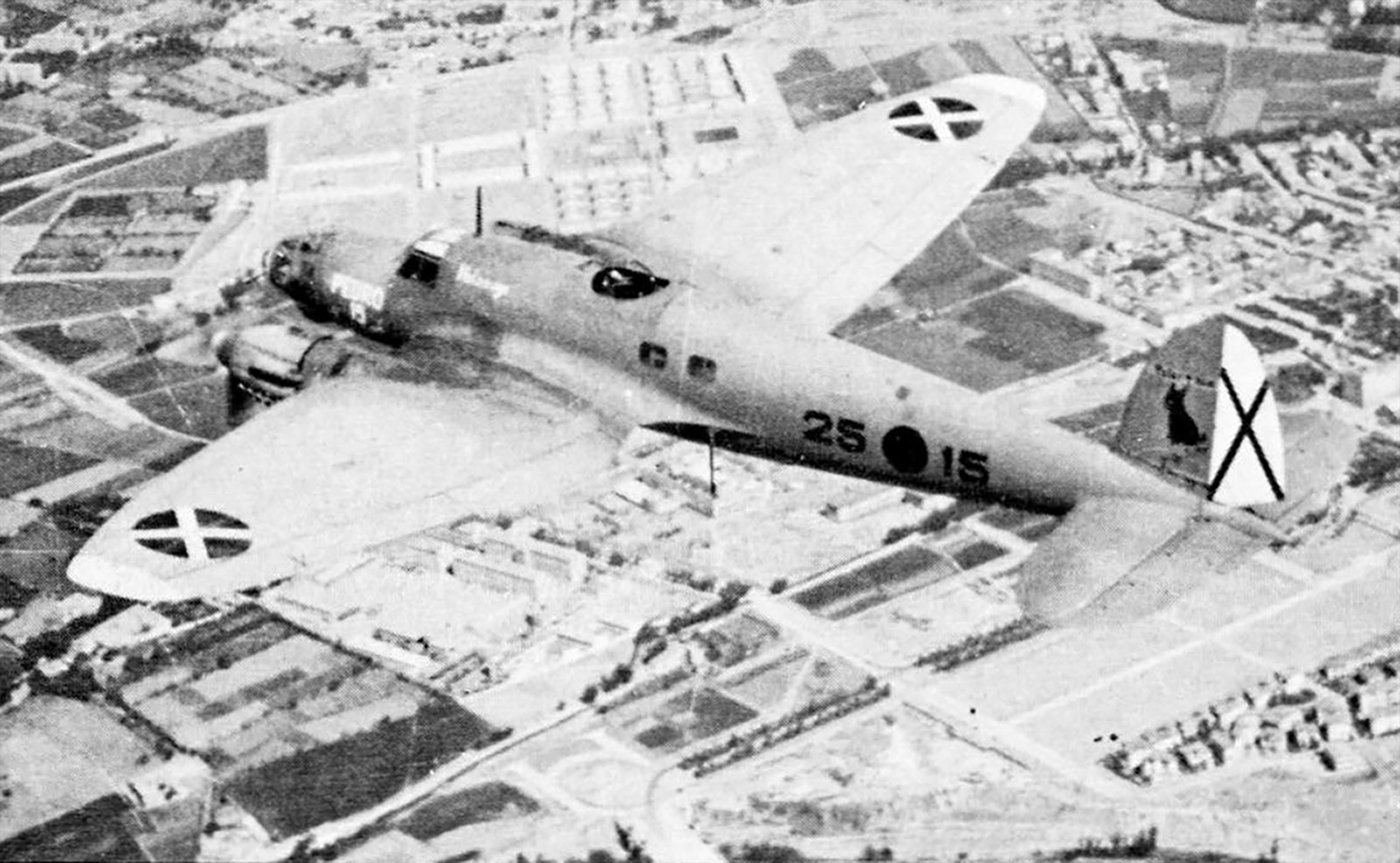 Heinkel He 111B1 Condor Legion 1.K88 25x15 named Holzauge Nationalist Spain 1937 04