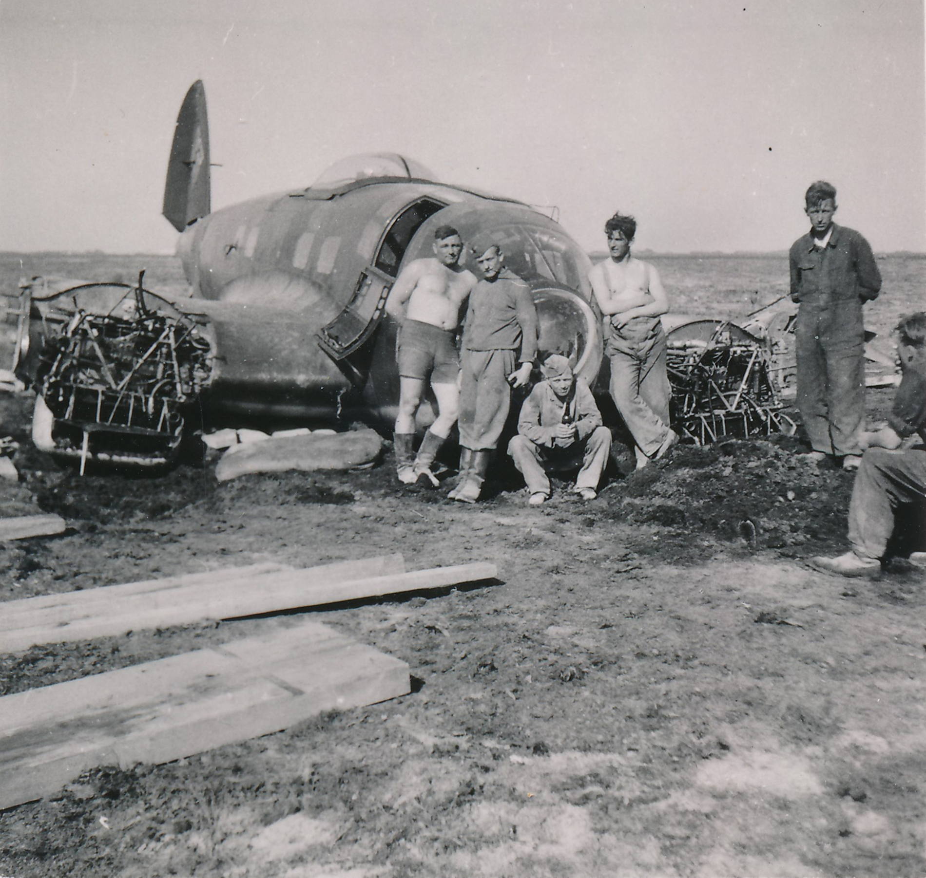 Heinkel He 111H6 Westa 1ob.d.L T5+CU salvaged St Vildmose Jutland Denmark July 1940 01