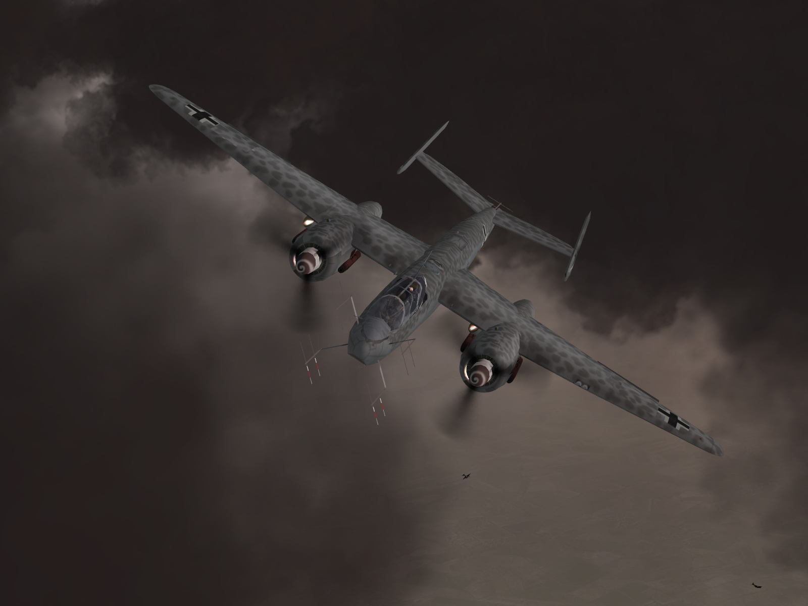 IL2 MH He 219A Nachtjager guarding German airspace 01