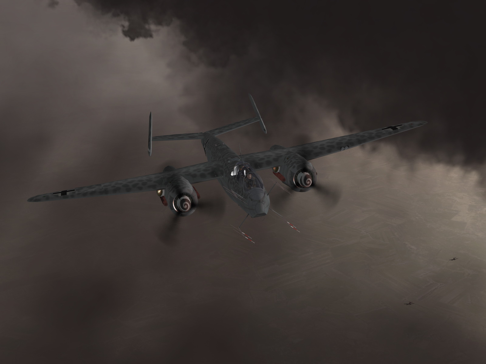 IL2 MH He 219A Nachtjager guarding German airspace 02