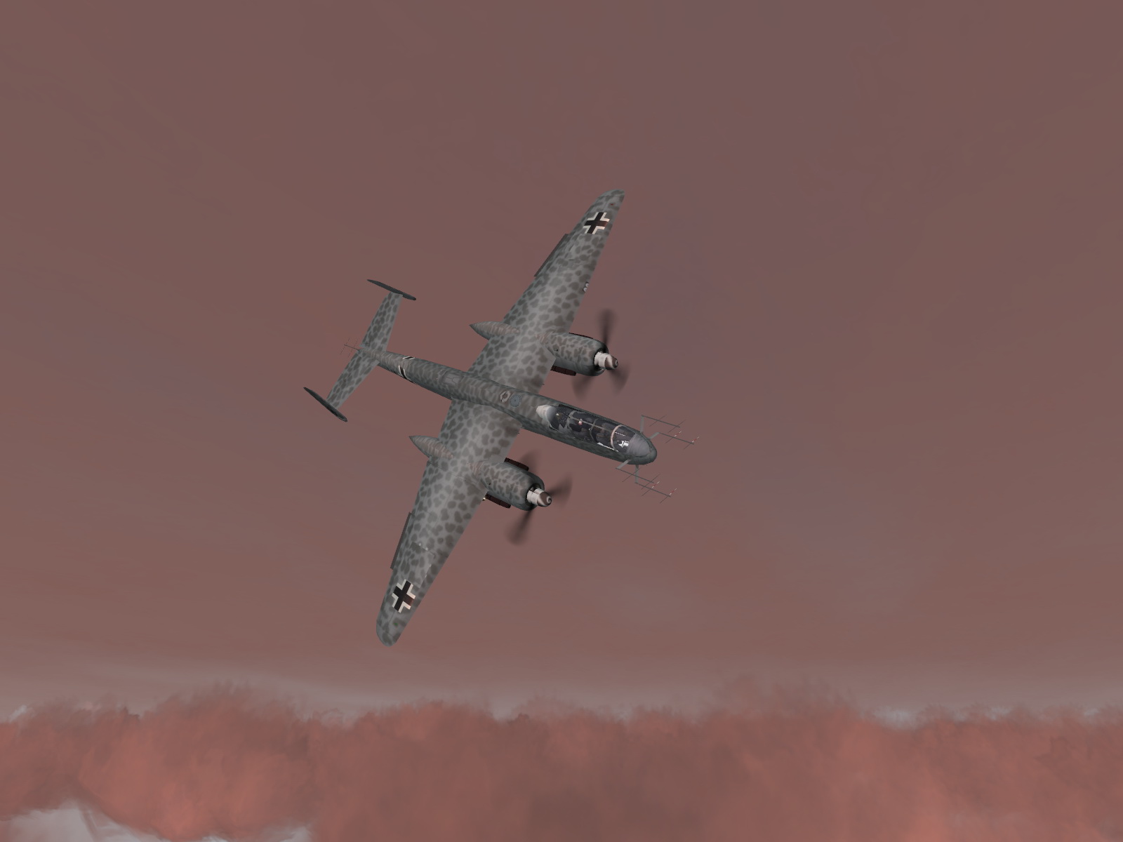 IL2 MH He 219A Nachtjager on dawn patrol over Germany 02