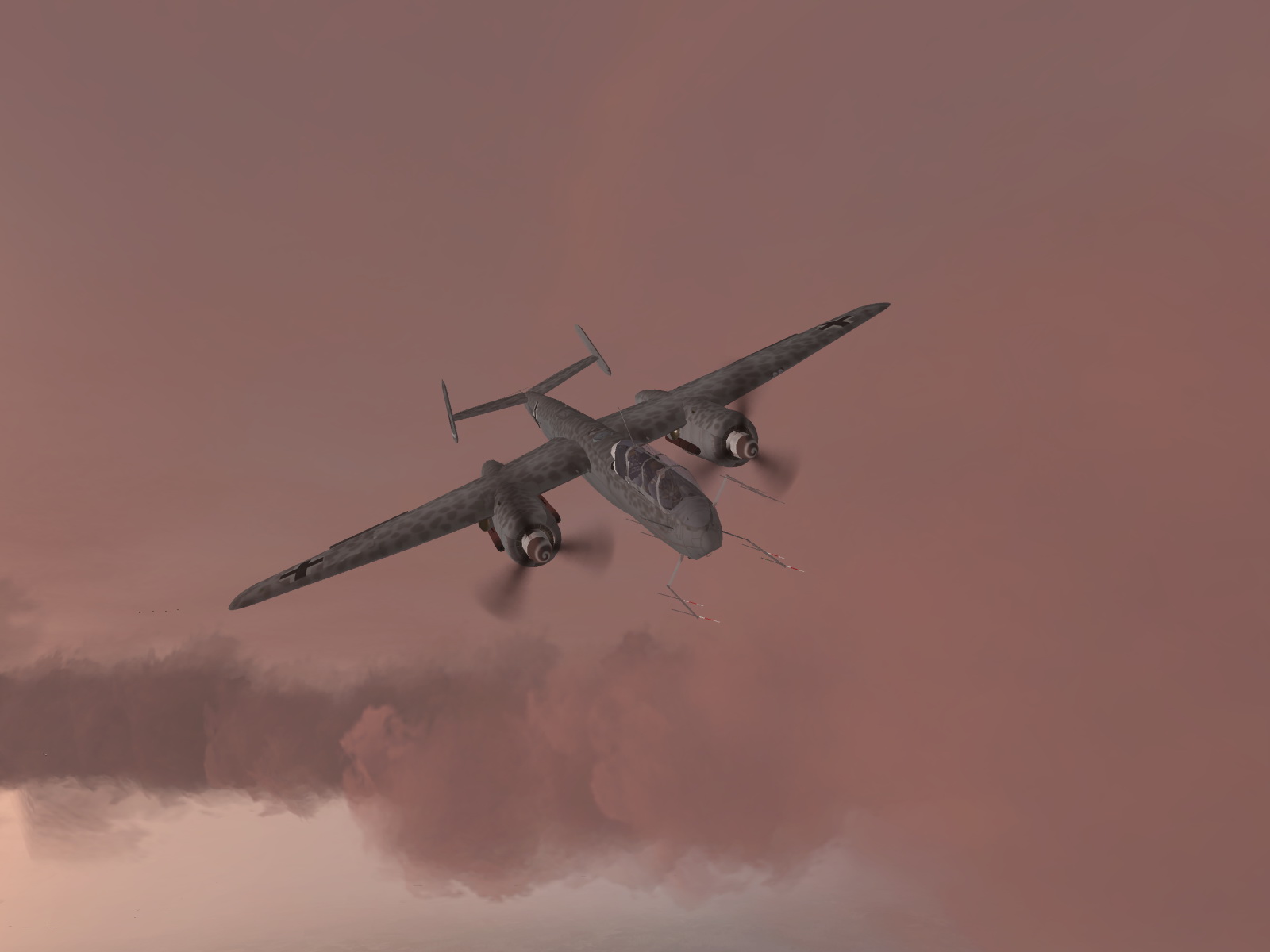 IL2 MH He 219A Nachtjager on dawn patrol over Germany 04