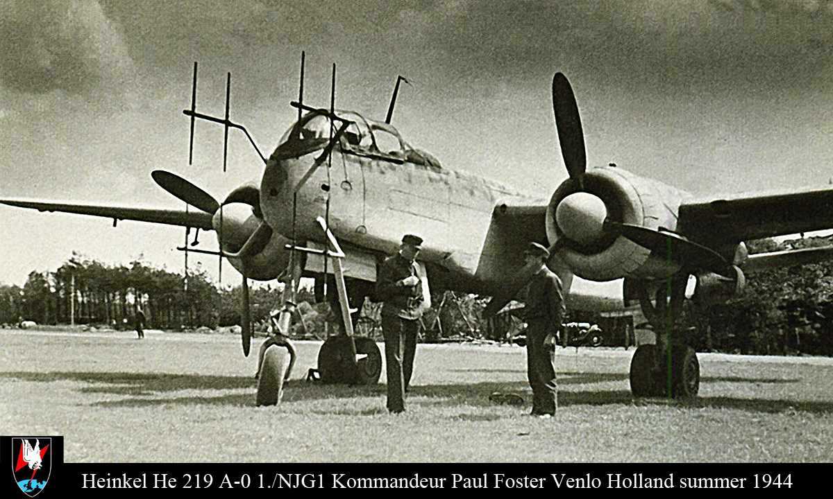 Heinkel He 219A0 1.NJG1 Kommandeur Paul Foster Venlo Holland summer 1944 01