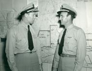 Asisbiz Aircrew USN Commander Joseph C Clifton meets with Commander David McCampbell c 1944 01