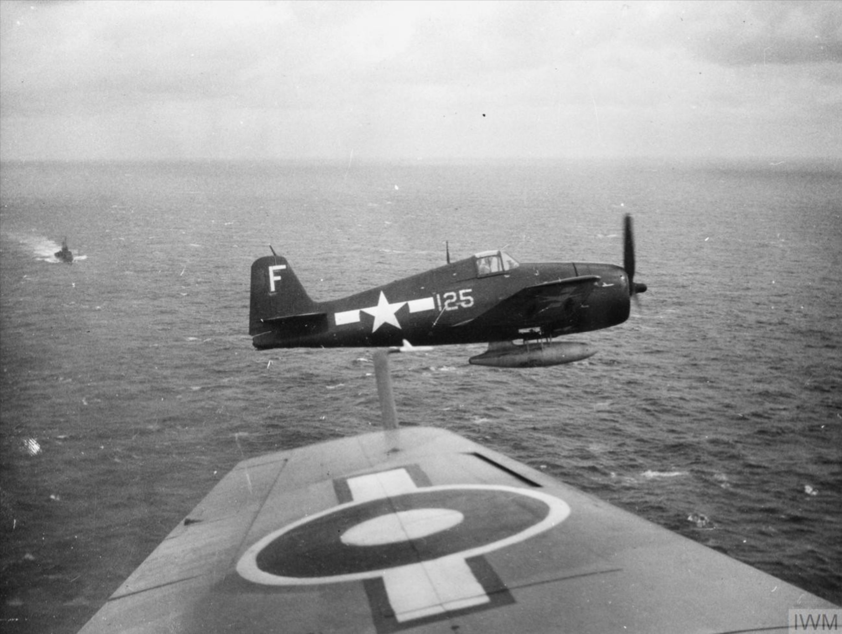 USN Hellcat White F125 photographed off the Japanese coast July 1945 IWM A30070